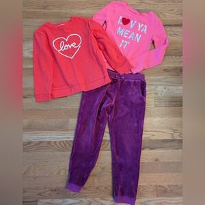 3 Pieces Girls Size 6 - 7 Valentine's Day - GAP, Cat & Jack, Land's End